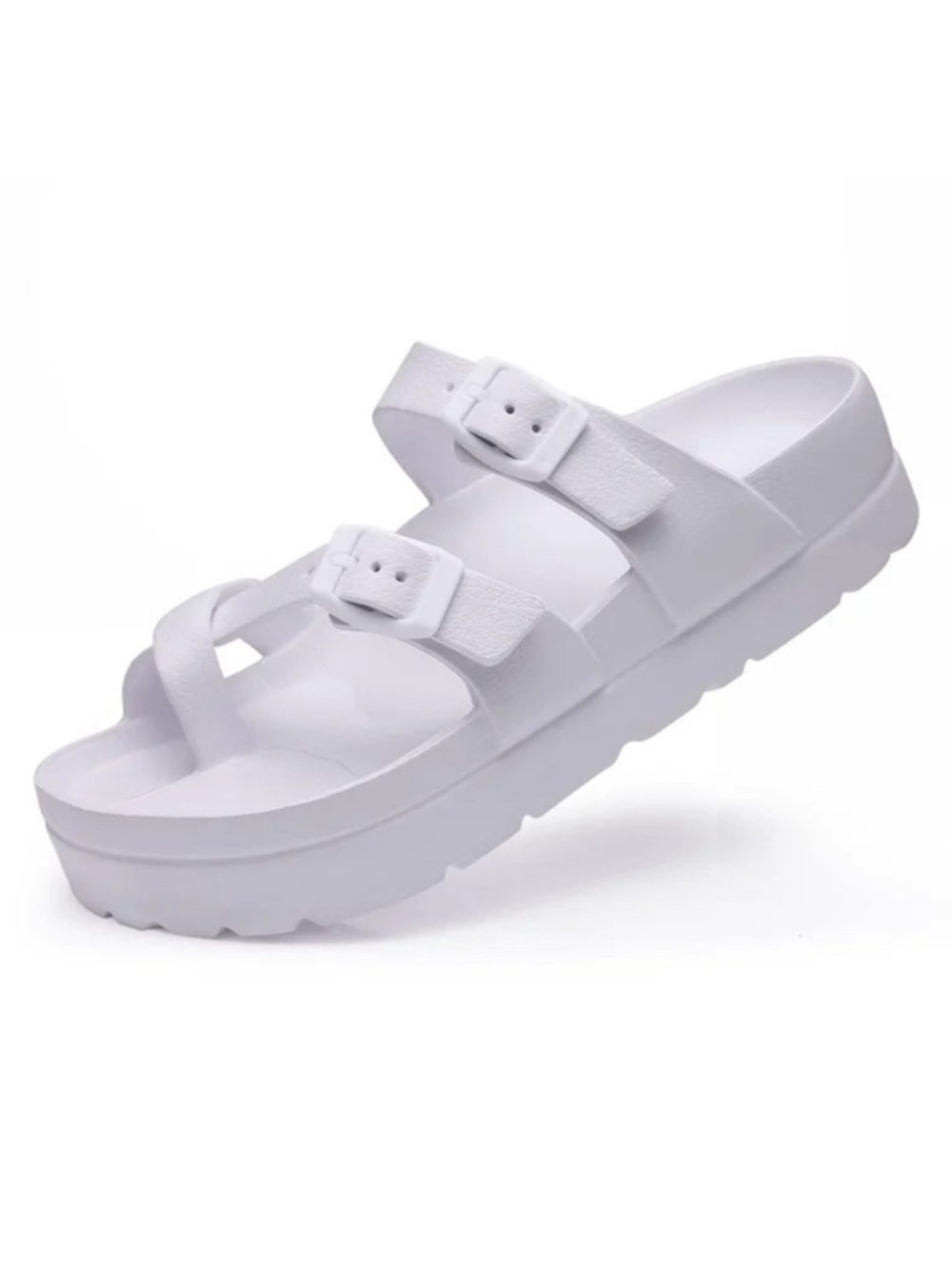 Litfun Women’s Arch Support Adjustable Buckle Platform Thick Soles Slide Sandals